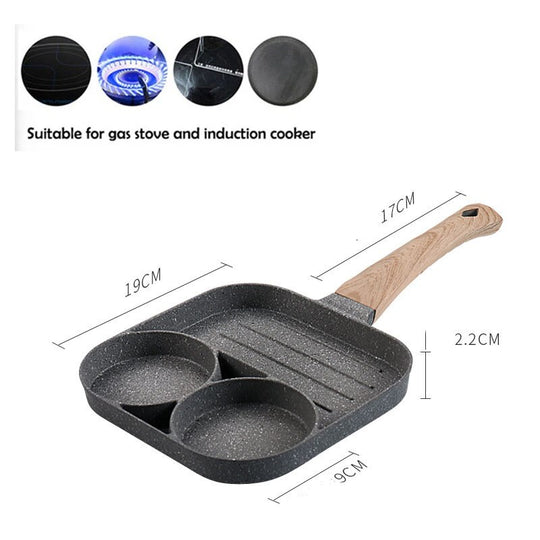 Four-Hole Frying Pot Pan Thickened Omelet Pan