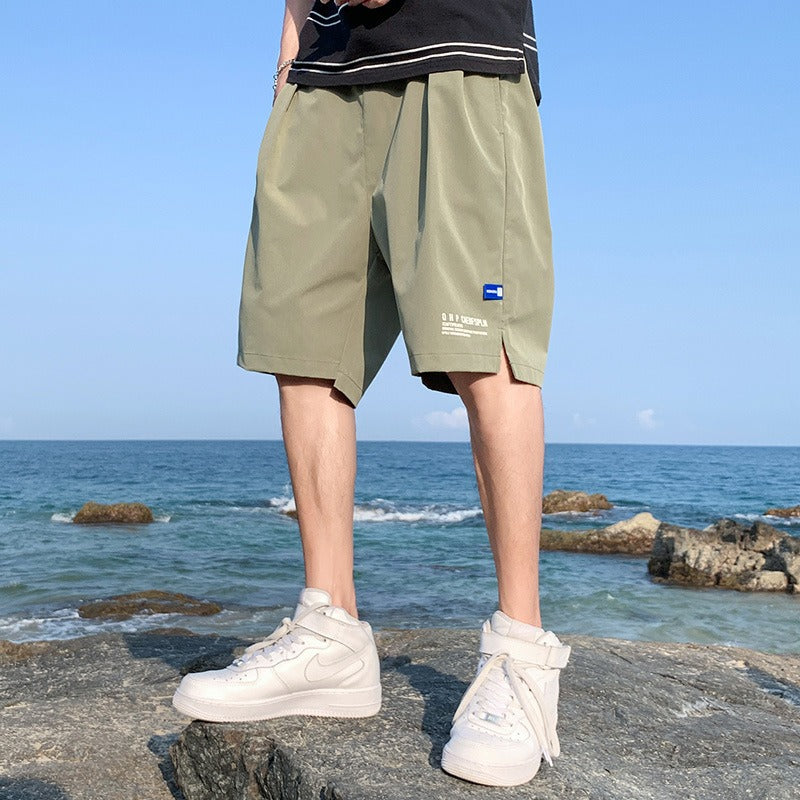 Ice Silk Shorts Mens Summer Thin Outwear Quick Drying Casual Pants Mens Five Point Trend Beach Basketball Sports Pants