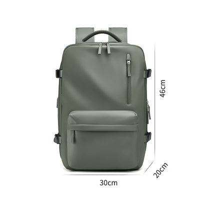 Waterproof 18 Inch Laptop Backpacks School Bags with usb Dily Life Vintage Unisex Leather Student Backpack for Men