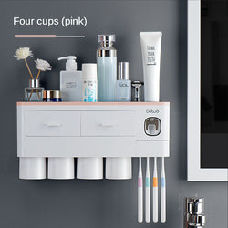 Toothbrush Rack Bathroom Punch-free Wall Hanging Toothbrush Holder