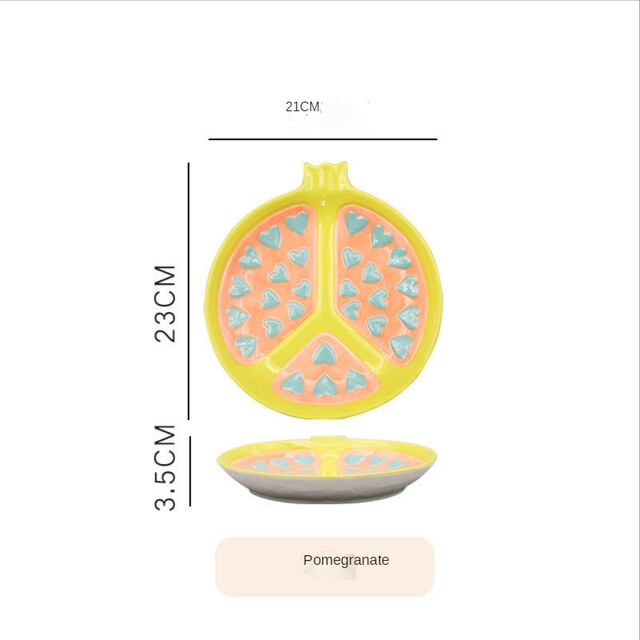 Fruit Shaped Ceramic Plate Creative Household Salad Plate