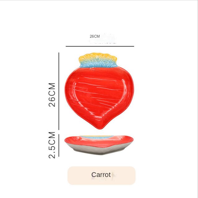 Fruit Shaped Ceramic Plate Creative Household Salad Plate