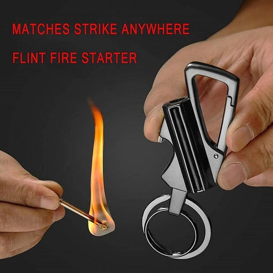 Portable Keychain Bottle Opener Metal Lighter