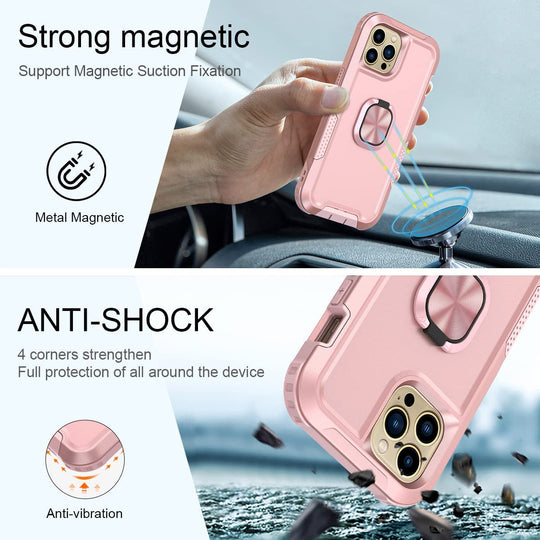 Iphone Three-in-one Rotating Magnetic Stand Cover