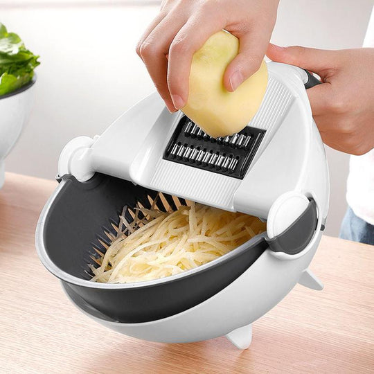 Multi-functional Drain Basket Vegetable Cutter Fruit Kitchen Tools