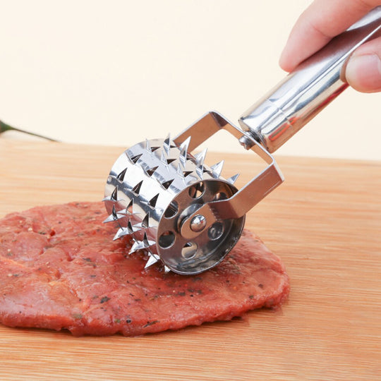 Stainless Steel Meat Tenderizer Handheld Rolling Loose Meat Hammer Roller