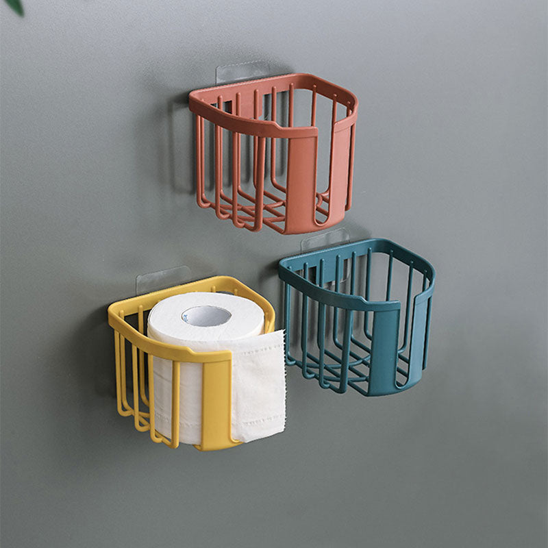 Punch-Free Toilet Paper Shelf Bathroom Kitchen Tissue Box