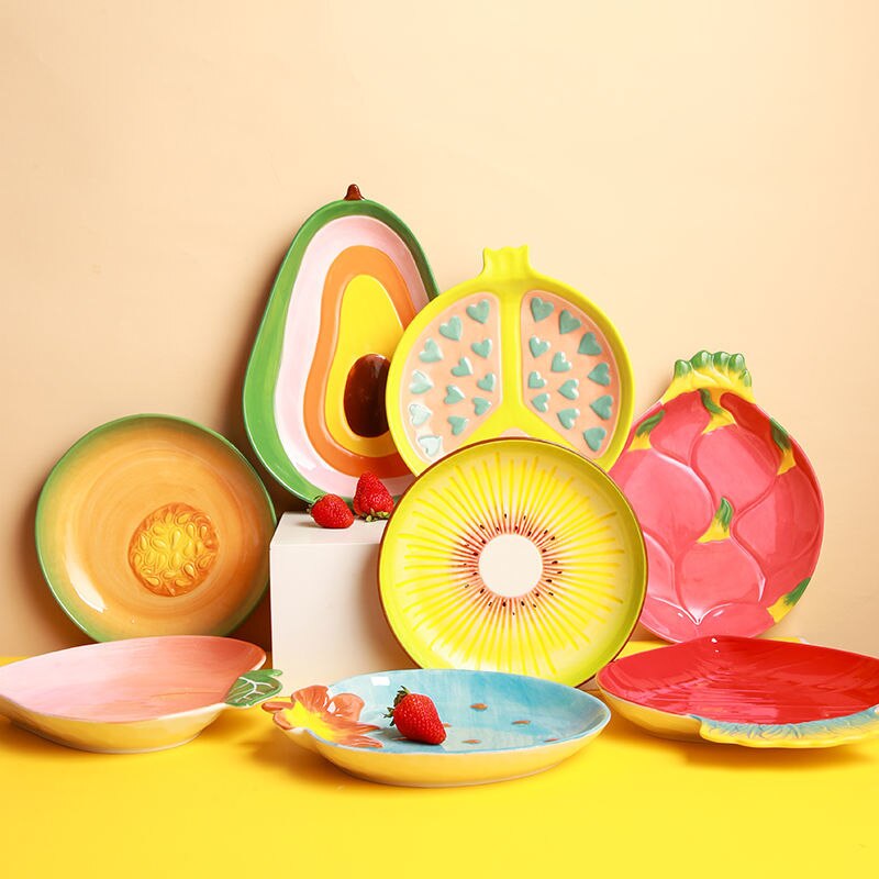 Fruit Shaped Ceramic Plate Creative Household Salad Plate