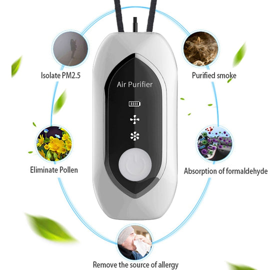 Portable Anion Freshener USB Rechargeable Formaldehyde Smoke Remover