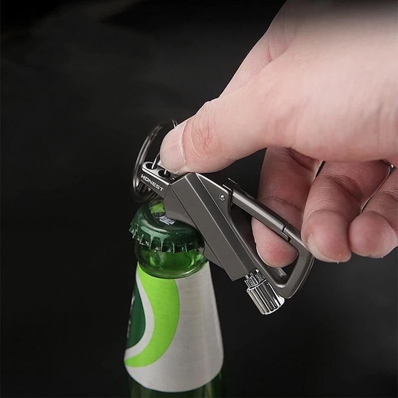 Portable Keychain Bottle Opener Metal Lighter