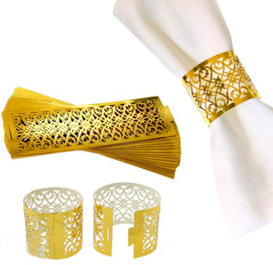 Reflective Gold Silver Napkin Ring Napkin Buckle Butterfly Towel Paper Buckle