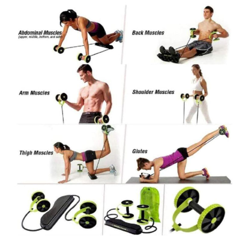 Fitness Abdominal Wheel Pull Rope Muscle Exerciser Fitness Equipment