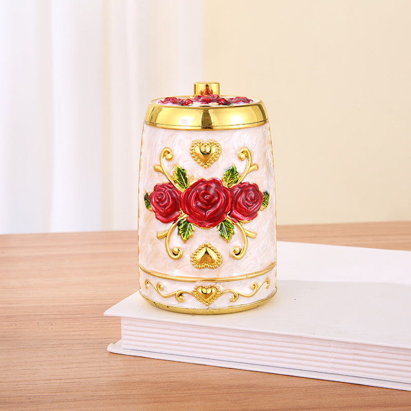 European-style Rose Holder  High-end Automatic Toothpick Jar