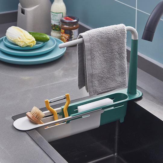 Sink Rack Telescopic Drain Rack Filter Tank Washing Drain Basket