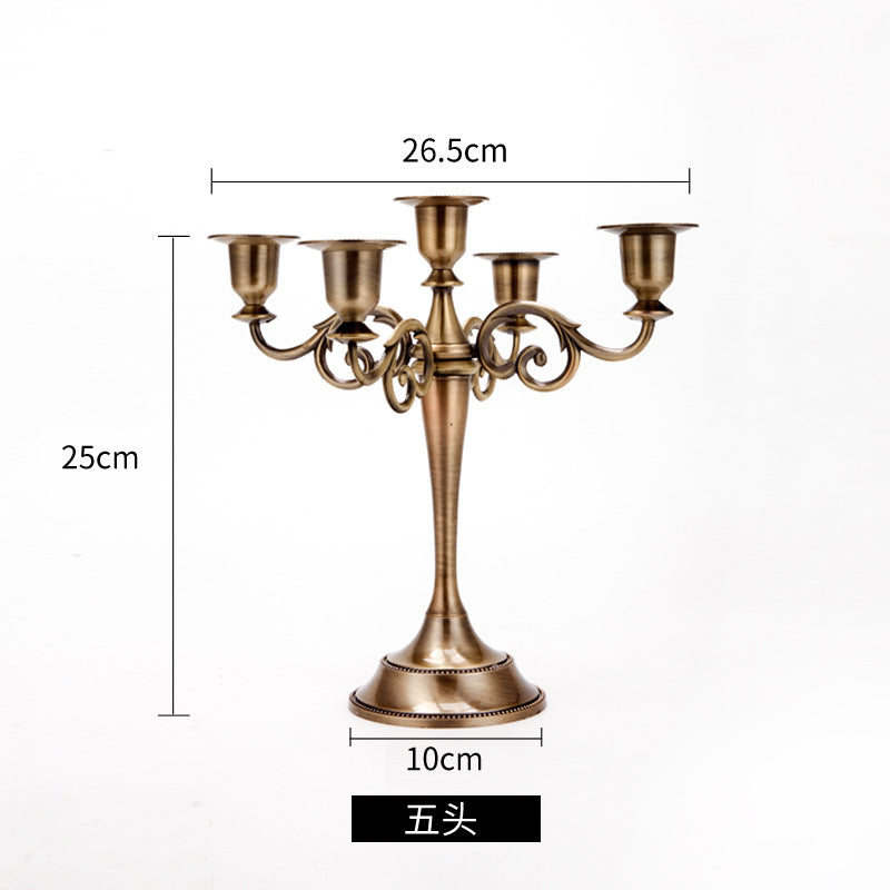 Metal Candlestick 3 Arms Tall Candle Holder Candelabra Candle Stand