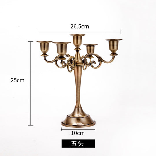 Metal Candlestick 3 Arms Tall Candle Holder Candelabra Candle Stand