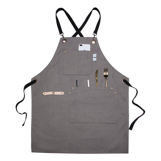 Thickened Canvas Apron Gardening Flower Shop Coffee Restaurant Beauty Hairdresser