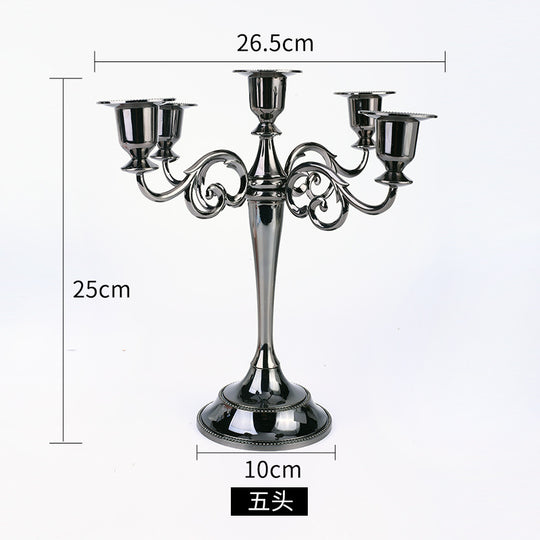 Metal Candlestick 3 Arms Tall Candle Holder Candelabra Candle Stand