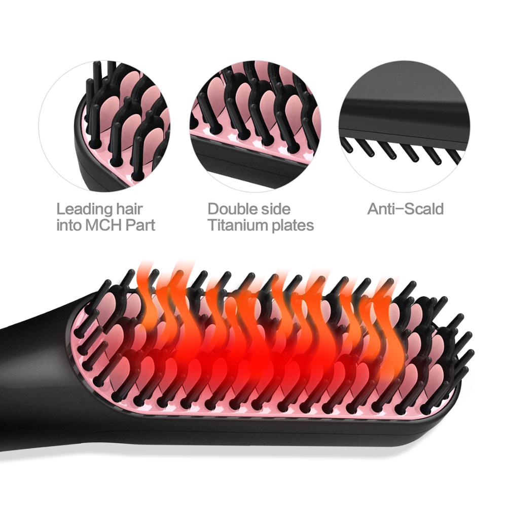 Multifunctional Hair Straightener Brush Hot Comb Straighteners