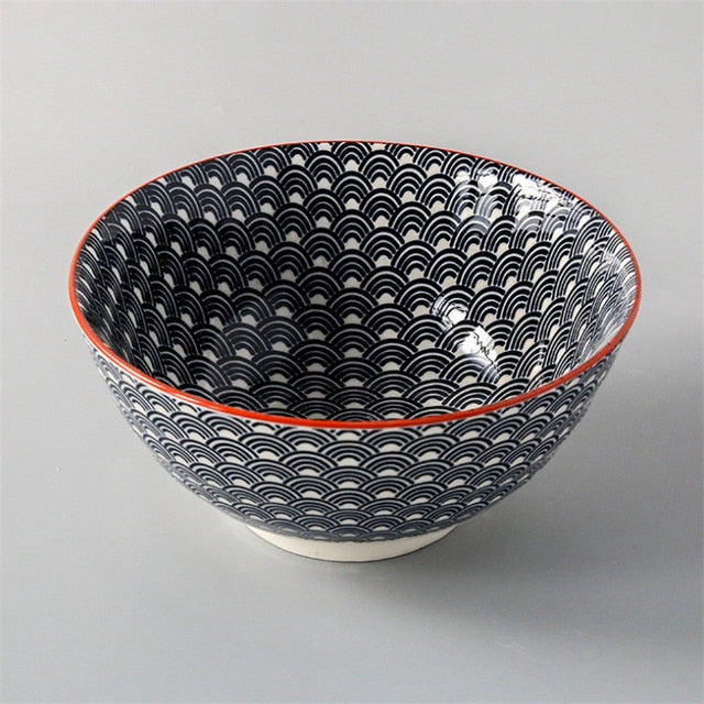 8 Inch Japanese Style Large Soup Bowl Ceramic Rice Bowl