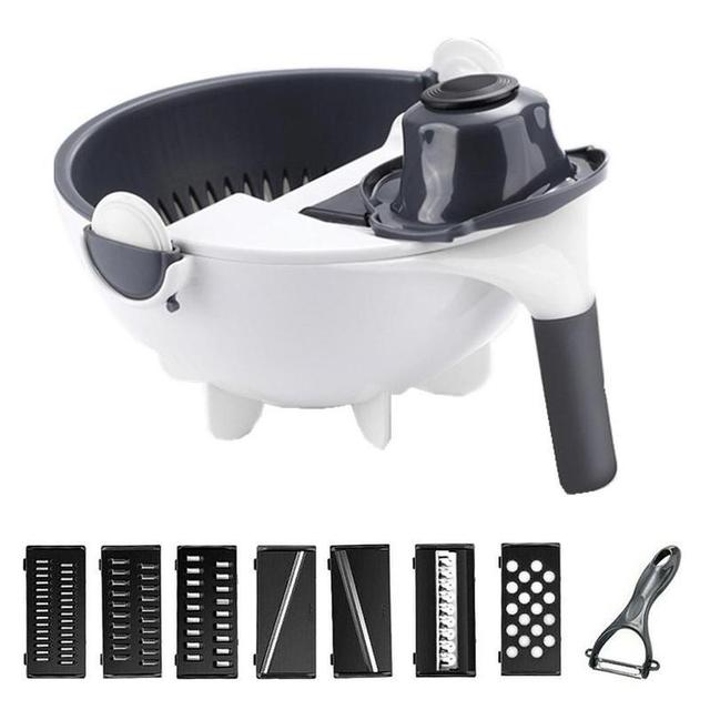 Multi-functional Drain Basket Vegetable Cutter Fruit Kitchen Tools