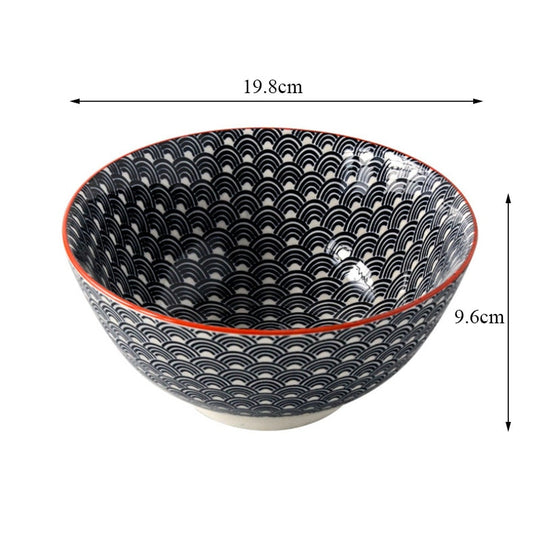 8 Inch Japanese Style Large Soup Bowl Ceramic Rice Bowl