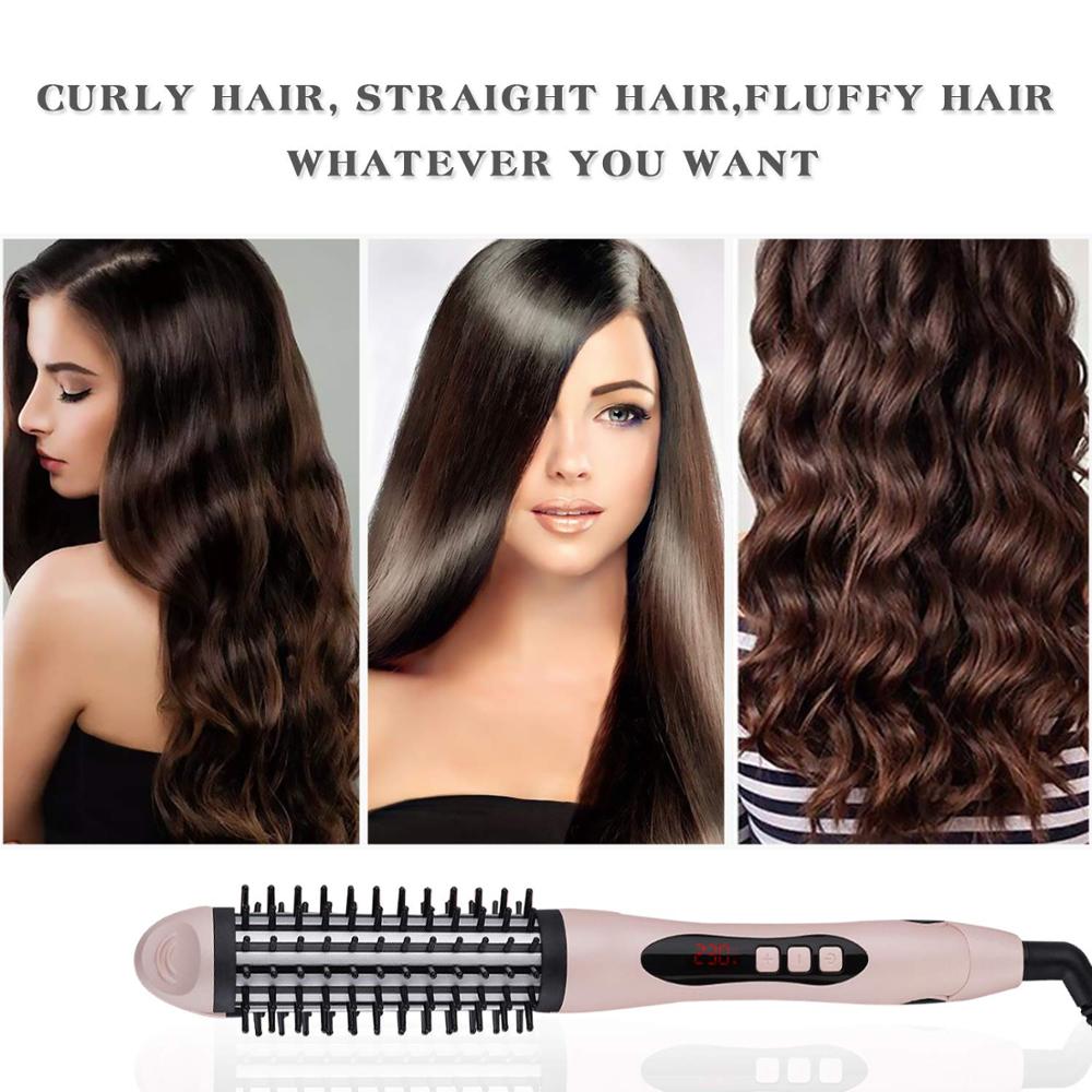 3 In 1 Professional Hair Straightener Salon Curler Curling Brush