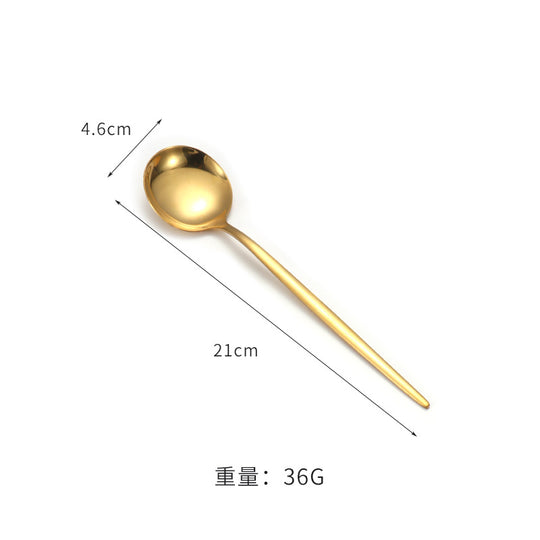 Stainless Steel Coffee Spoon Round Head Spoon