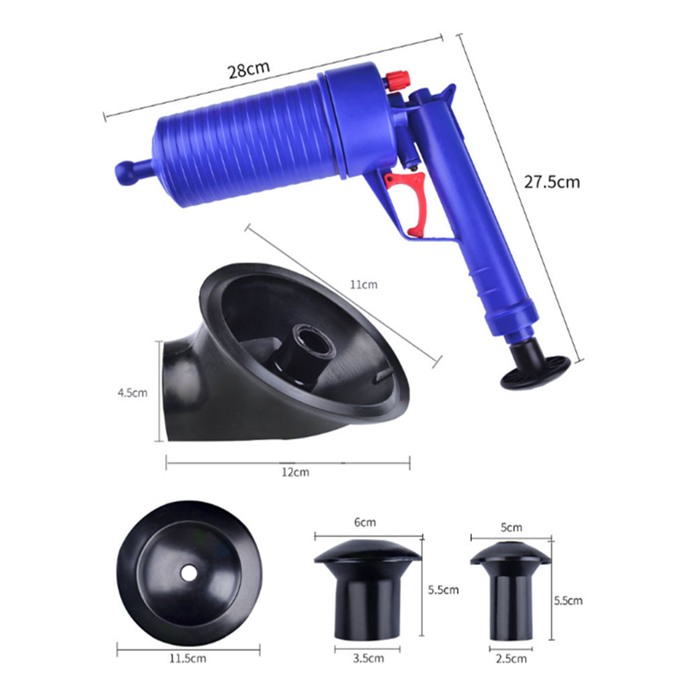 Pipe Plunger Drain Unblocker High Pressure Air Drain Blaster Pneumatic Plungers