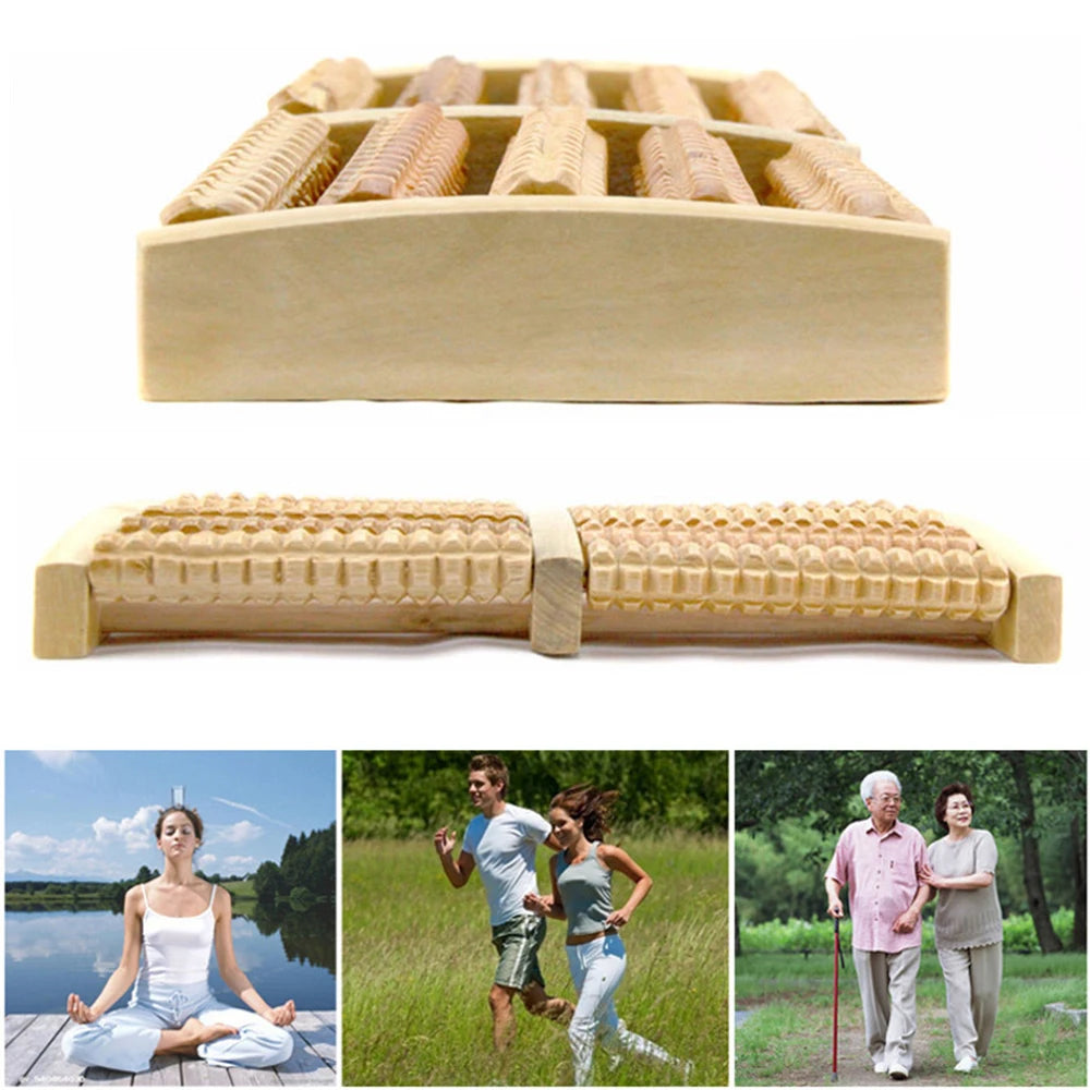 1 Piece Wooden Foot Roller Wood Care Massage Reflexology Relax Relief Massager Spa Gift Anti Cellulite Foot Massager Care Tool