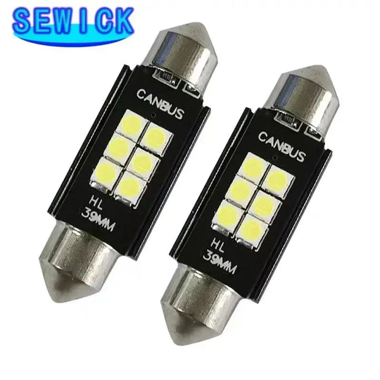 100Pcs Canbus NO ERROR C5W C10W LED Bulbs Festoon-31MM 36MM 39MM 41MM 3030 6SMD Car Interior Dome Reading Light 12V