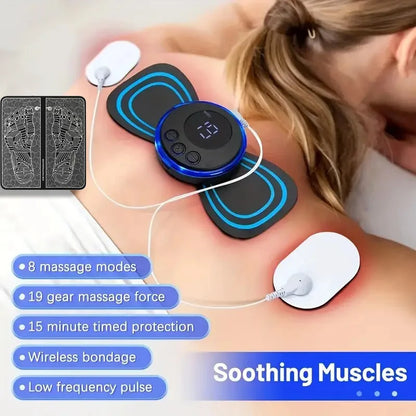 Electric EMS Foot Massager Pad Foldable Massage Mat Muscle Stimulation Relief Pain Relax Feet Neck Massager Muscle Stimulator