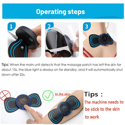 Electric EMS Foot Massager Pad Foldable Massage Mat Muscle Stimulation Relief Pain Relax Feet Neck Massager Muscle Stimulator