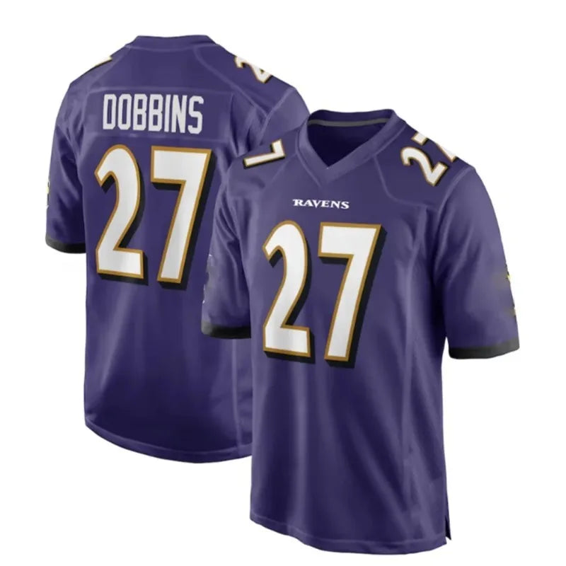 NFL Football Jersey Ravens 27 92 99 Ravens J.K. Dobbins Jersey3D Digital Printed Loose Oversized Men's and Women's Sports Top