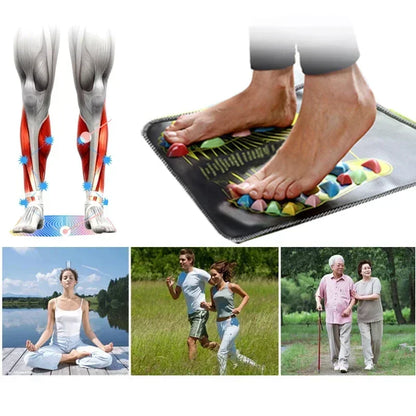 Foot Massage Mat Acupressure Relax Massage Pad Trigger Point Heath Therapy Relax Pain Stress Relief Reflexology Walk Stone Road