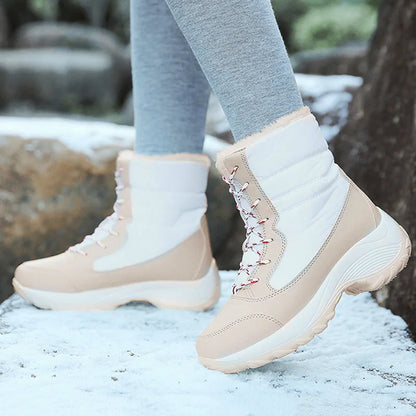 Snow Boots Women Fur Shoes Woman Platform Boots For Women Plush Keep Warm Women's Boots Flat Plus Size Botas Mujer Winter Shoes