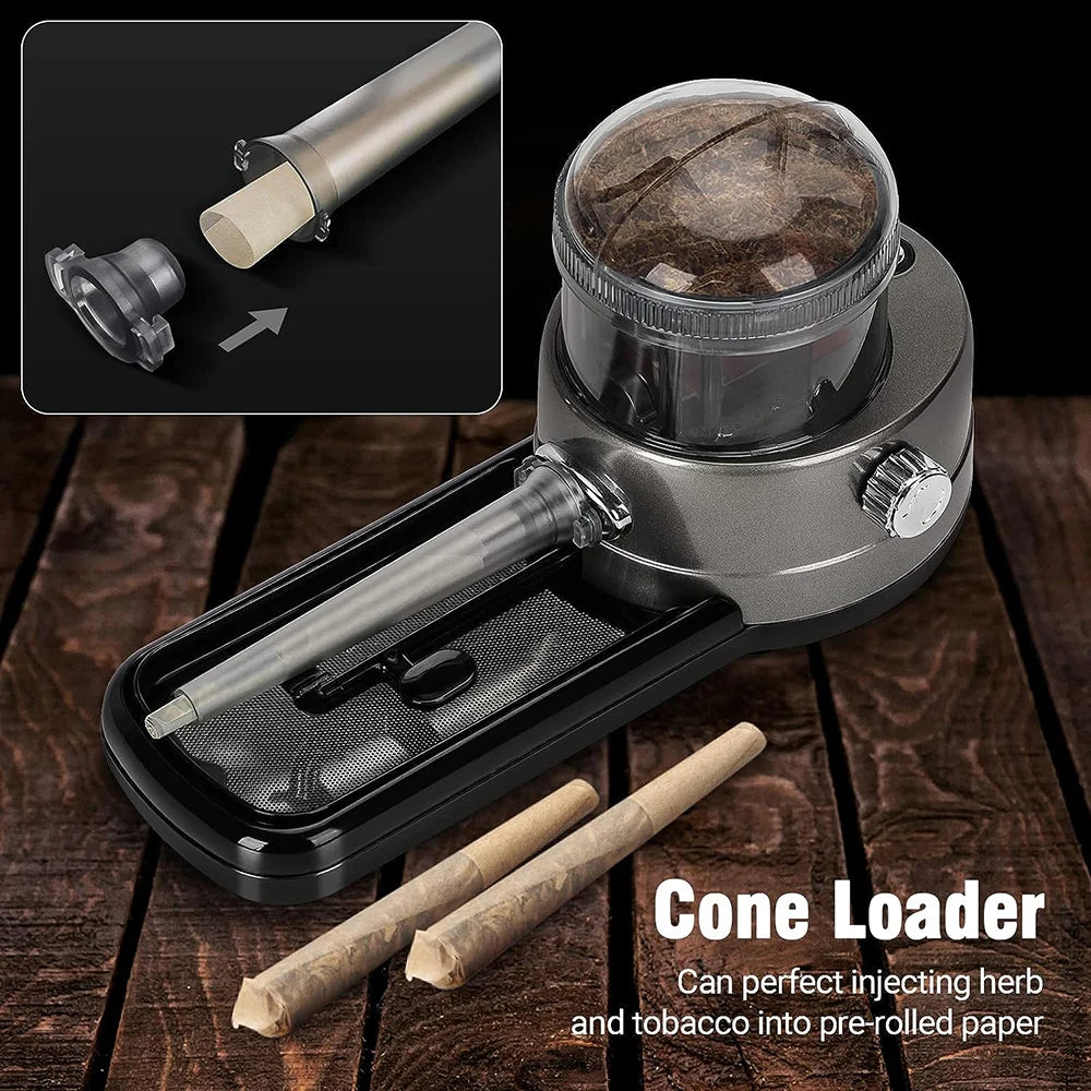 3in1 Cones Rolling Machine Automatic Loader Electric Mini Portable Pre Rolled Cones Filling Tobacco Smoking King Size Injector 8