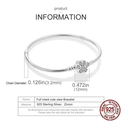 925 Silver Heart Snake Chain Bracelet For Women Infinite Knot Butterfly Infinity Clasp Femme Bracelet Bangles Luxury Jewelry