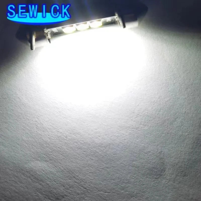 100Pcs Canbus NO ERROR C5W C10W LED Bulbs Festoon-31MM 36MM 39MM 41MM 3030 6SMD Car Interior Dome Reading Light 12V