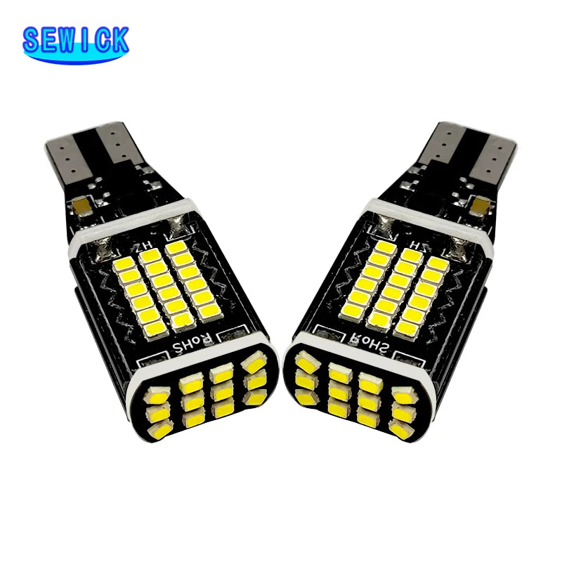 100Pcs W16W LED Bulbs Super Bright T15 921 912 WY16W Car Brake Lights High Quality Auto Backup Reverse Lamps White 12V