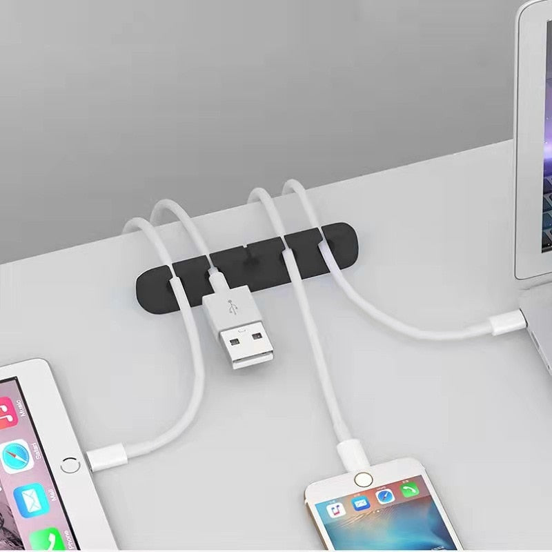 Silicone Desktop Power Cord Wire Storage Cable Cord Holder