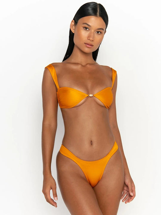 Sexy Bikini Set Solid Color Swimwear Women Swimsuit Two Piece Suit Bikini  Micro Thong Brazilian Swimsuits 2023 Female Biquini