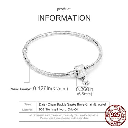 925 Silver Heart Snake Chain Bracelet For Women Infinite Knot Butterfly Infinity Clasp Femme Bracelet Bangles Luxury Jewelry