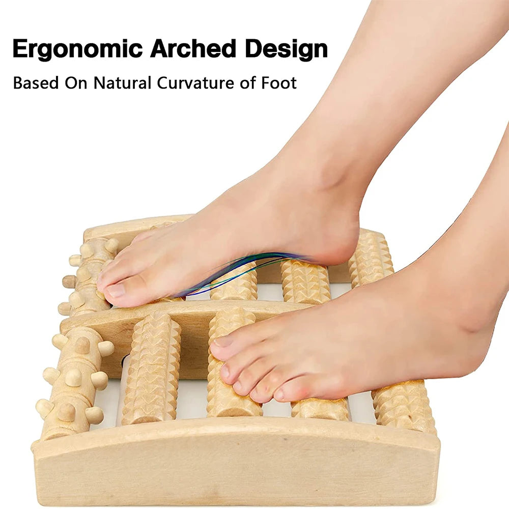 Wooden Foot Roller Wood Care Massage Reflexology Muscle Relax Relief Massager Spa Gift Anti Cellulite Foot Massager Care Tools