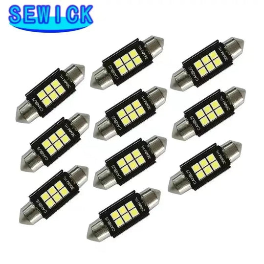 100Pcs Canbus NO ERROR C5W C10W LED Bulbs Festoon-31MM 36MM 39MM 41MM 3030 6SMD Car Interior Dome Reading Light 12V