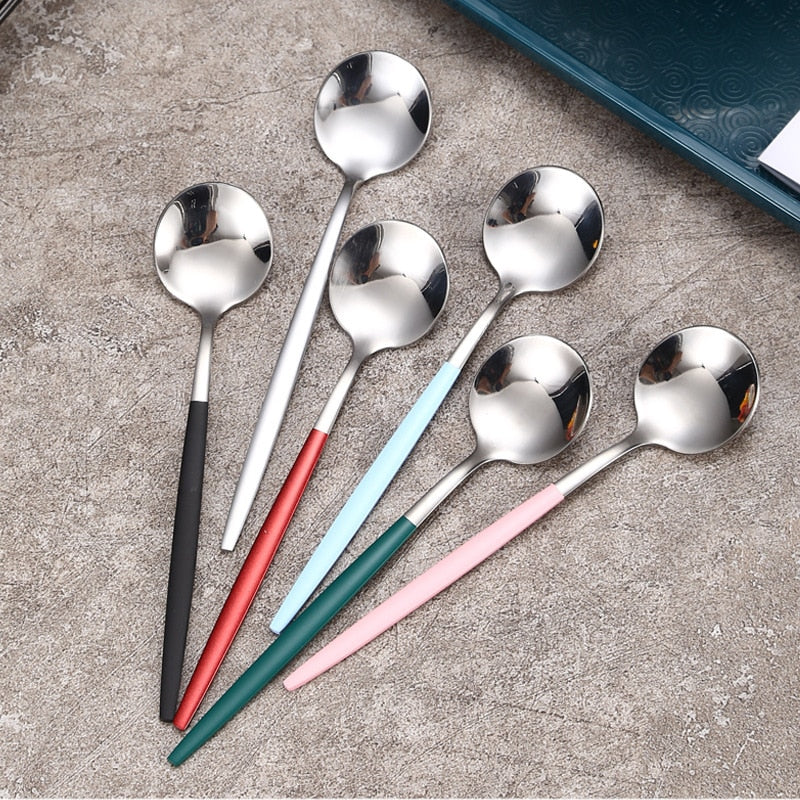 Stainless Steel Coffee Spoon Round Head Spoon