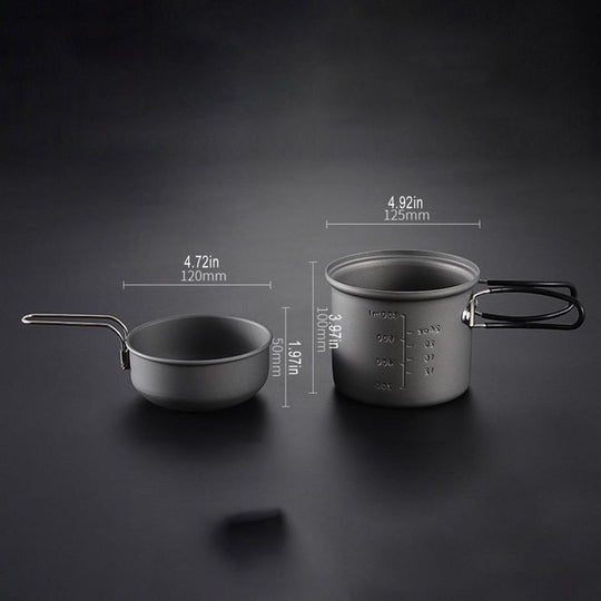 Camping Pot 7-piece Camping Pot Set For 1-2 Persons