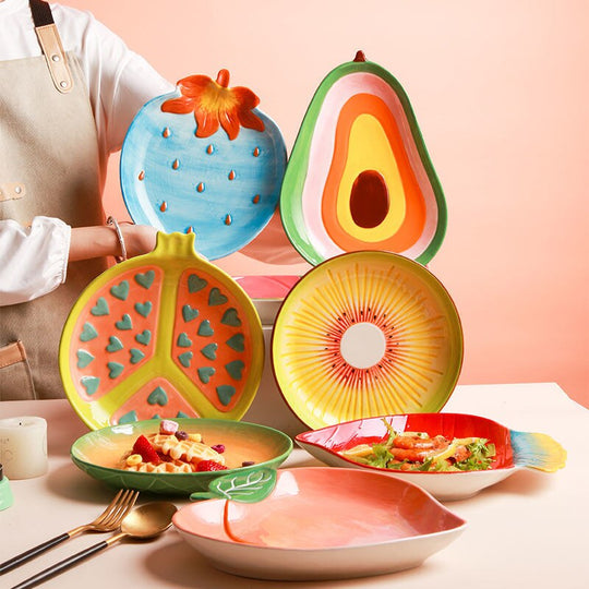 Fruit Shaped Ceramic Plate Creative Household Salad Plate