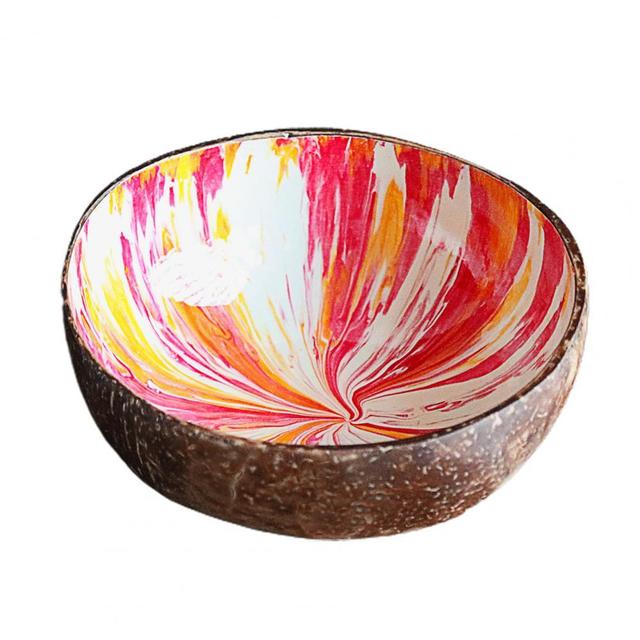 Portable Natural Coconut Bowls Household Salad Noodle Rice Bowls