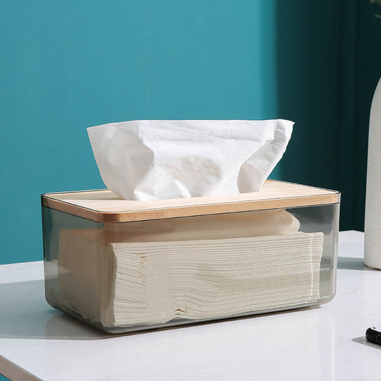 Plastic Tissue Box Holder Kitchen Storage Box Organizer Table Tissue Box